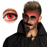 Lentilles de Contact Rouge Diable - Accessoire Déguisement Halloween
