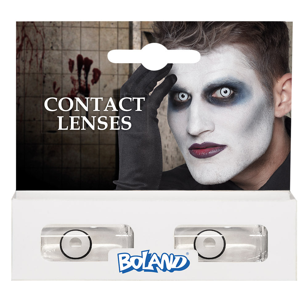 Lentilles de Contact Blanches Vampire - Effet Yeux Effrayants