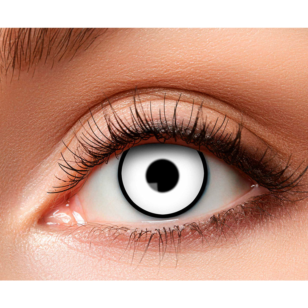 Lentilles de Contact Blanches Vampire - Effet Yeux Effrayants