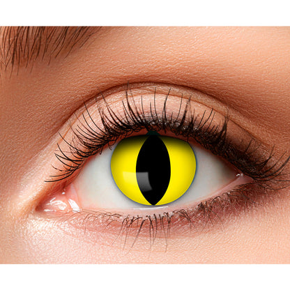 Lentilles de Contact Yeux de Chat Jaune & Noir -
