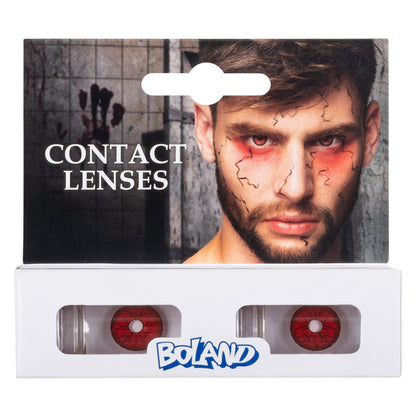 Lentilles de Contact Rouges Vampire - Effet Démoniaque
