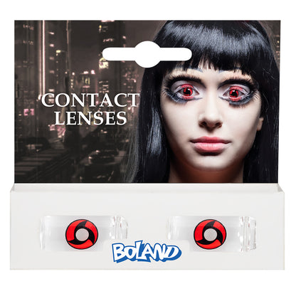 Lentilles de Contact Rouges Spirale - Effet Anime Vampire
