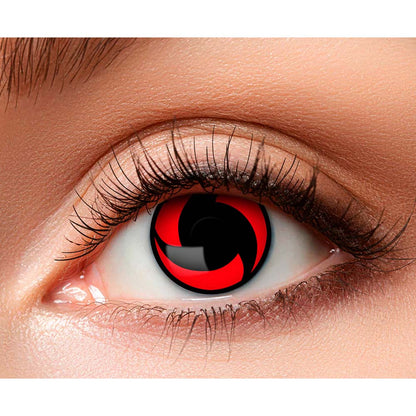 Lentilles de Contact Rouges Spirale - Effet Anime Vampire