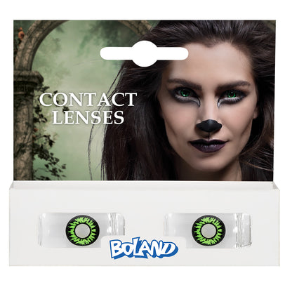 Lentilles de Contact Verte Fluo - Effet Félin Mystérieux