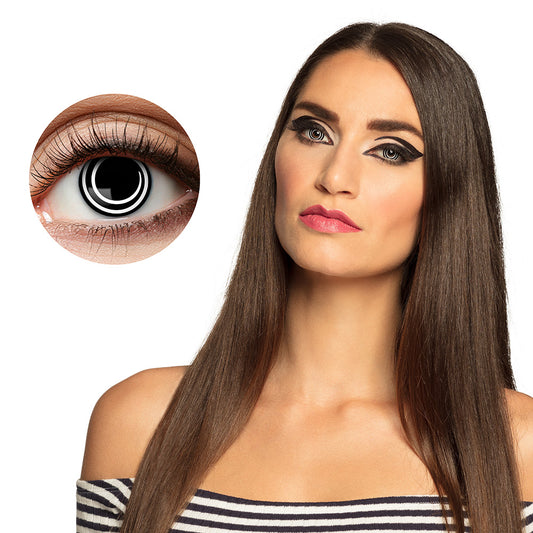 Lentilles de Contact Blanc Spirale - Accessoire Déguisement