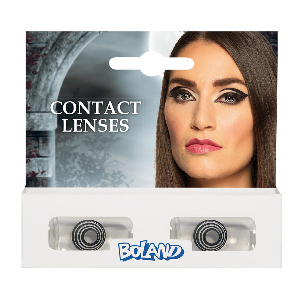 Lentilles de Contact Blanc Spirale - Accessoire Déguisement