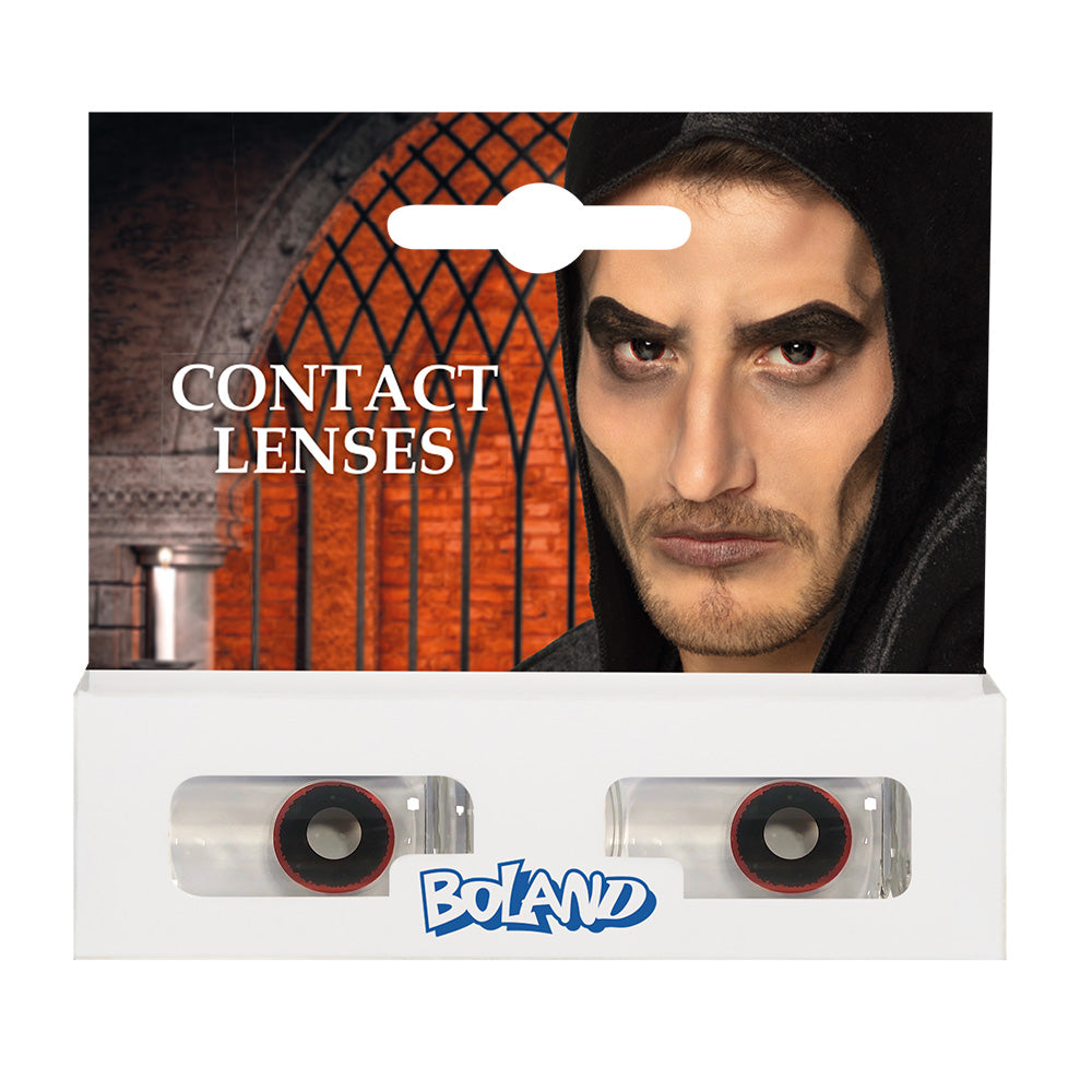Lentilles de Contact Rouges Vampire - Accessoire Halloween
