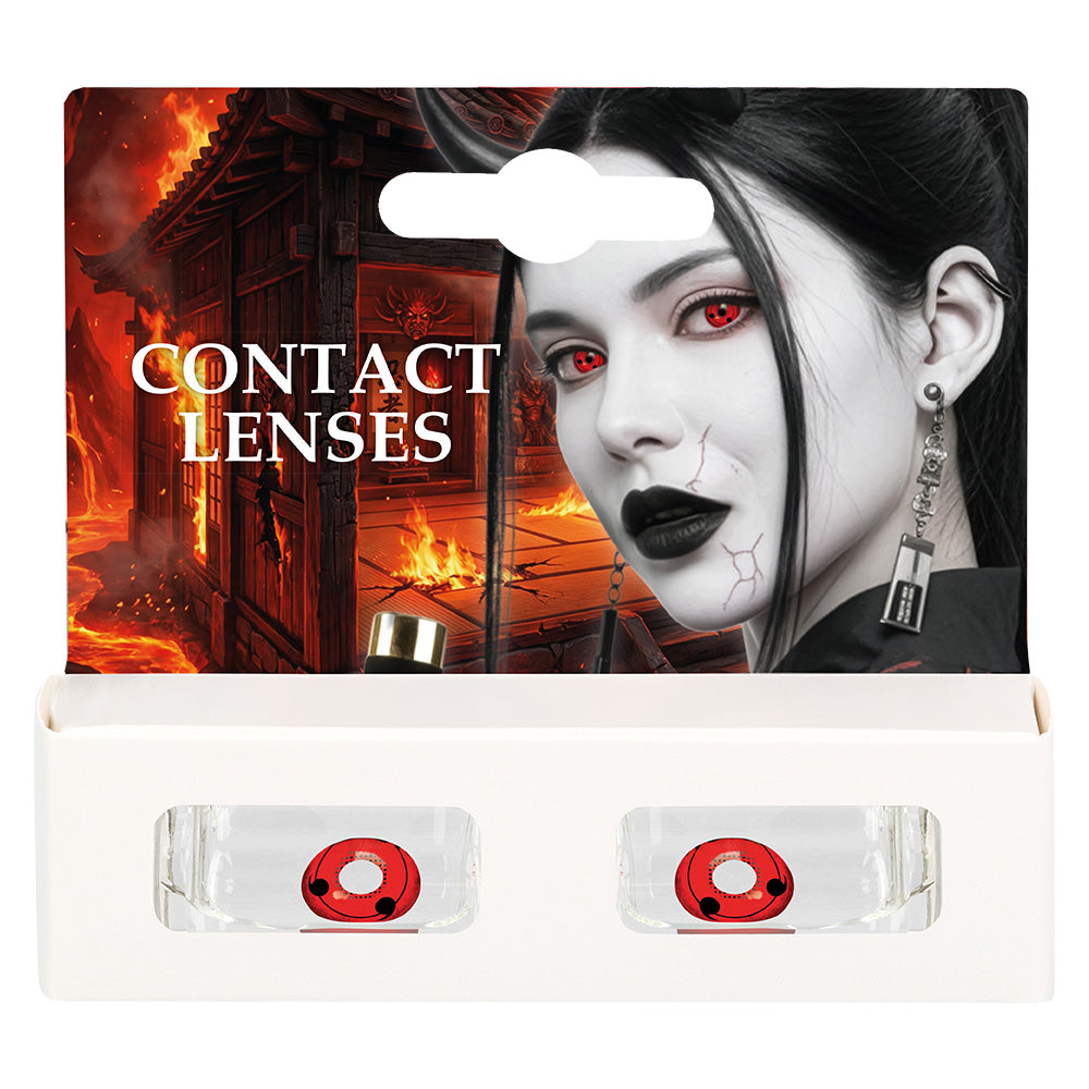 Lentilles de Contact Sharingan Rouge - Cosplay Naruto