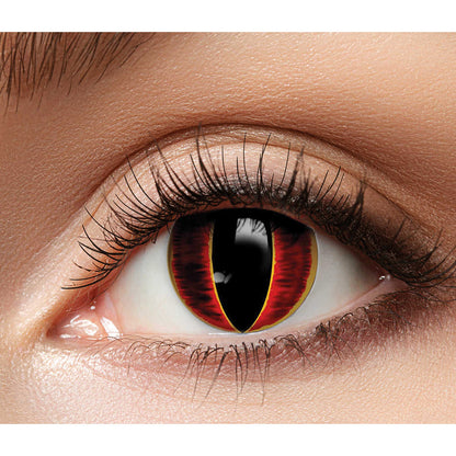 Lentilles de Contact Yeux de Dragon Rouge - Déguisement Fantasy