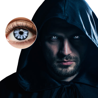 Lentilles de Contact Bleu Glacier - Costume Sorcier Vampire