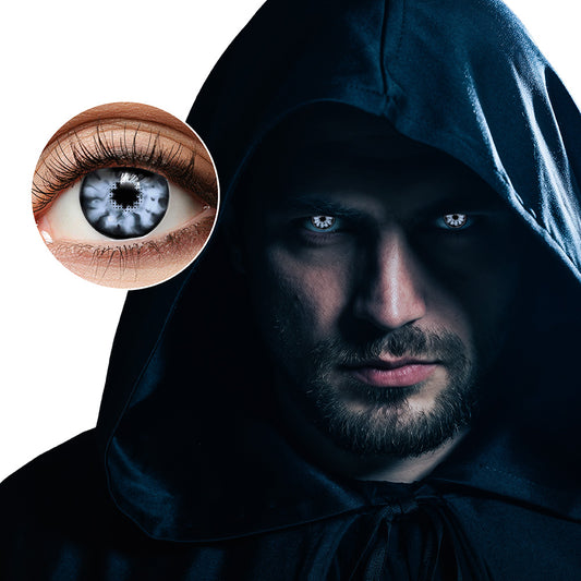 Lentilles de Contact Bleu Glacier - Costume Sorcier Vampire