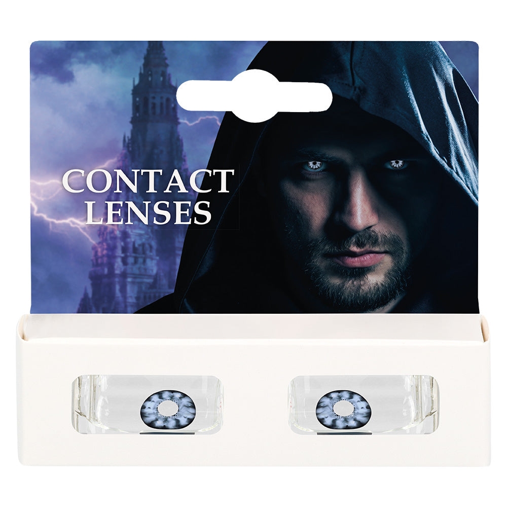 Lentilles de Contact Bleu Glacier - Costume Sorcier Vampire