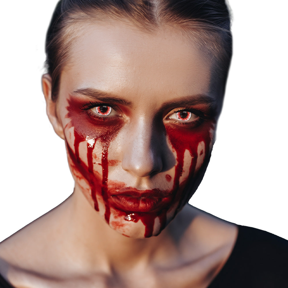Lentilles de Contact Vampire Effrayantes - Effet Yeux Rouges