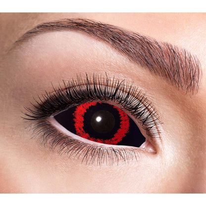 Lentilles de Contact Rouges Demon - Accessoire de Déguisement Premium