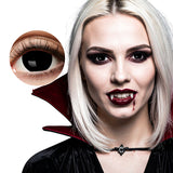 Lentilles de Contact Sclera Vampire Noires - Déguisement Halloween
