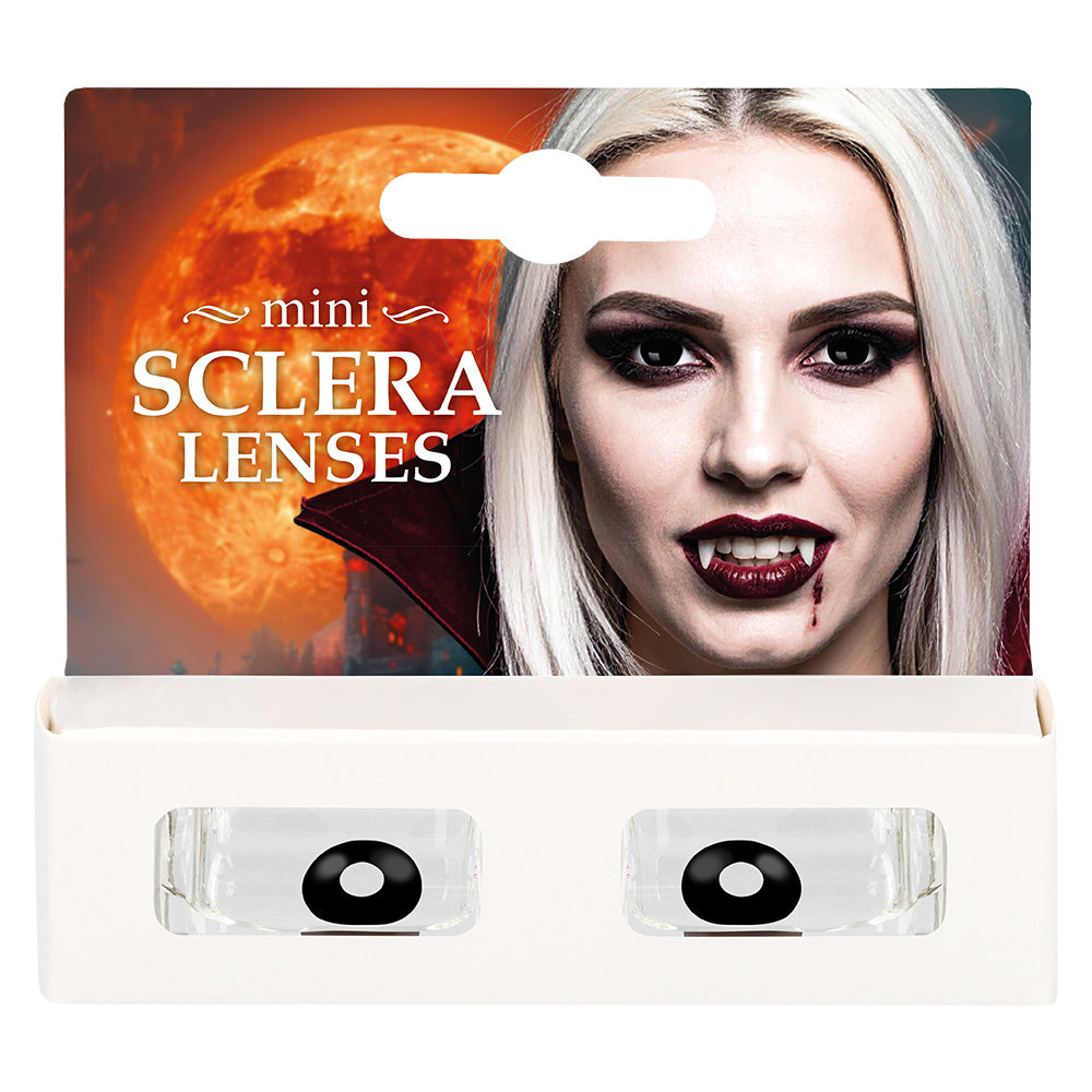 Lentilles de Contact Sclera Vampire Noires - Déguisement Halloween