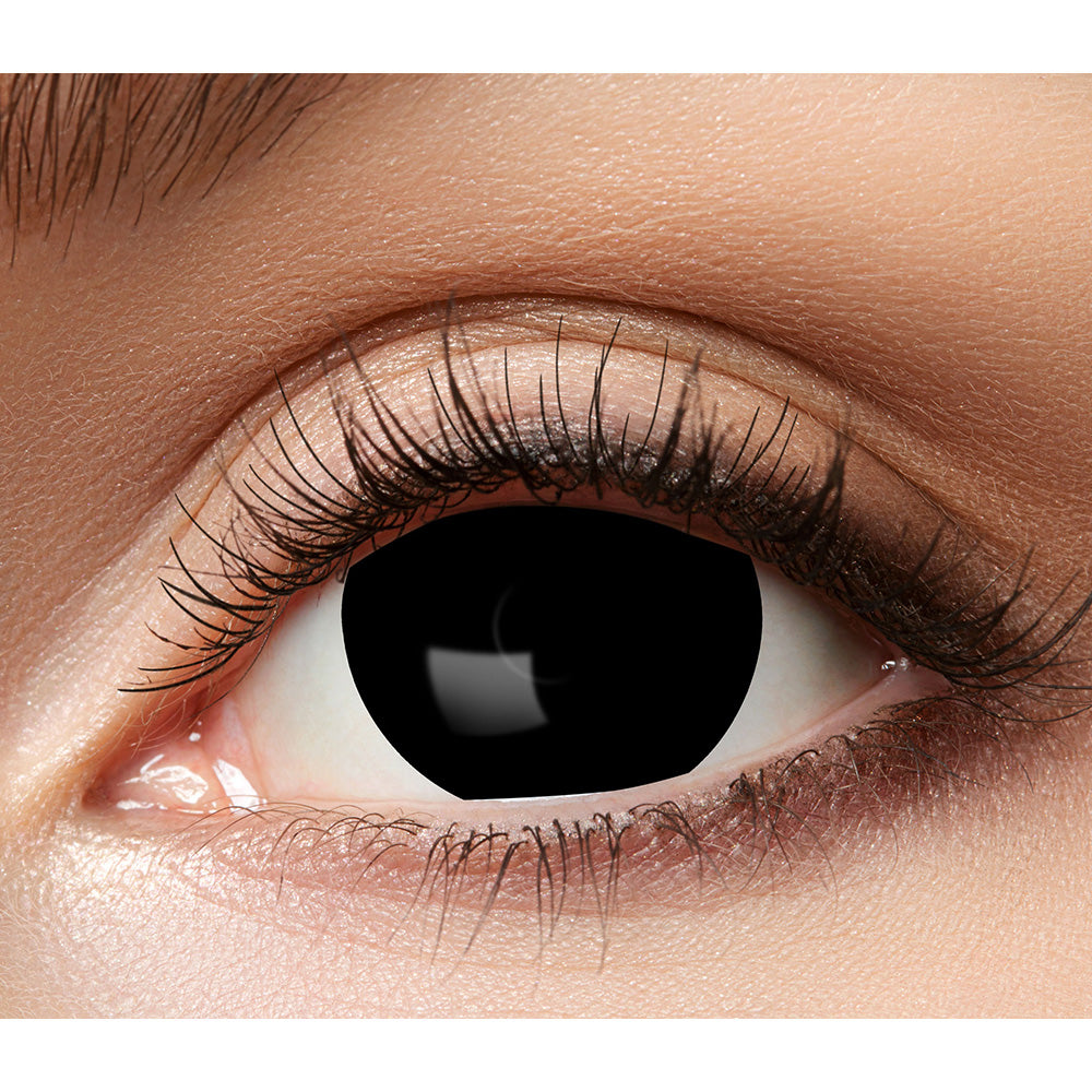 Lentilles de Contact Sclera Vampire Noires - Déguisement Halloween