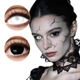 Lentilles de Contact Sclera Blanches et Noires - Duo Mini