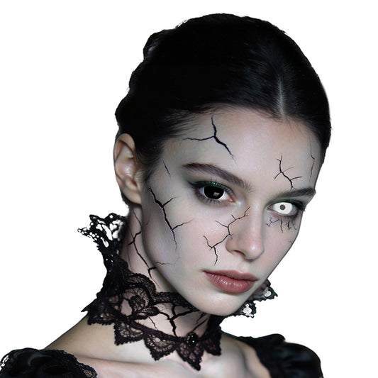 Lentilles de Contact Sclera Blanches et Noires - Duo Mini