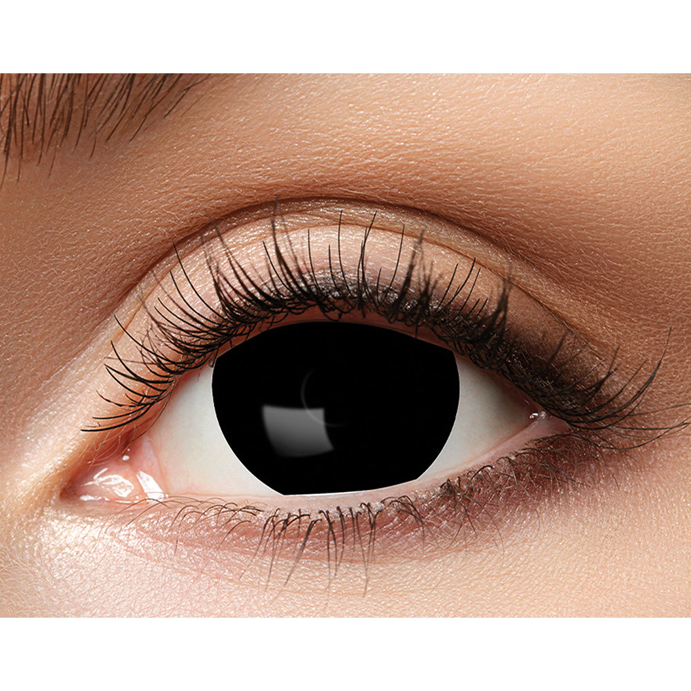 Lentilles de Contact Sclera Blanches et Noires - Duo Mini