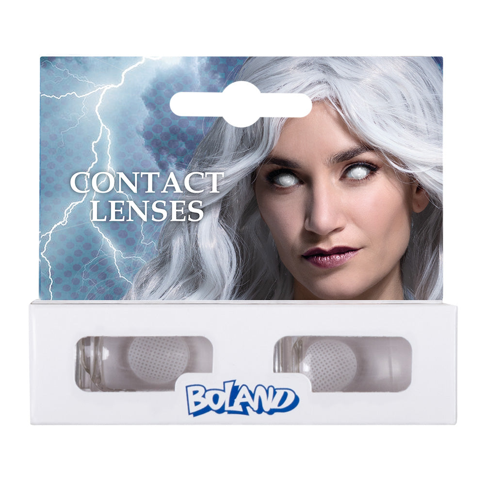 Lentilles de Contact Blanches Grille - Effet Supernatural