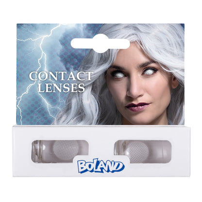 Lentilles de Contact Blanches Grille - Effet Supernatural