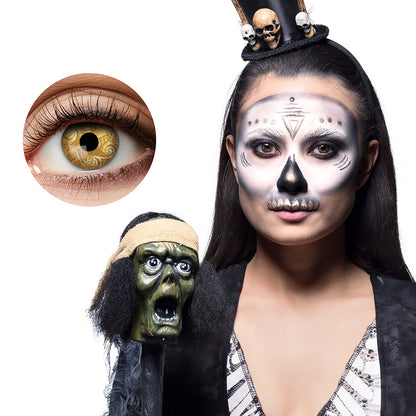 Lentilles de Contact Halloween Spirale Dorée - Costume Effrayant