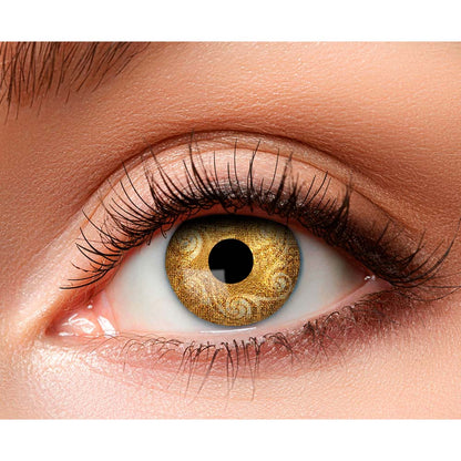 Lentilles de Contact Halloween Spirale Dorée - Costume Effrayant