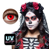 Lentilles de Contact UV Rouge Vampire Halloween