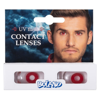 Lentilles de Contact UV Rouge Vampire Halloween