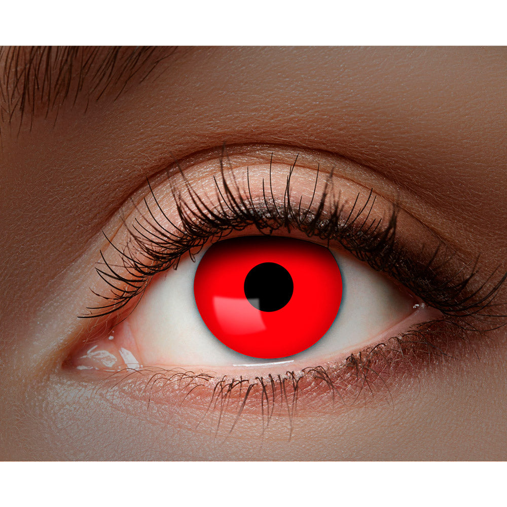 Lentilles de Contact UV Rouge Vampire Halloween