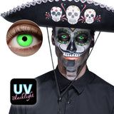 Lentilles de Contact UV Vert Flash Fluo - Déguisement Halloween