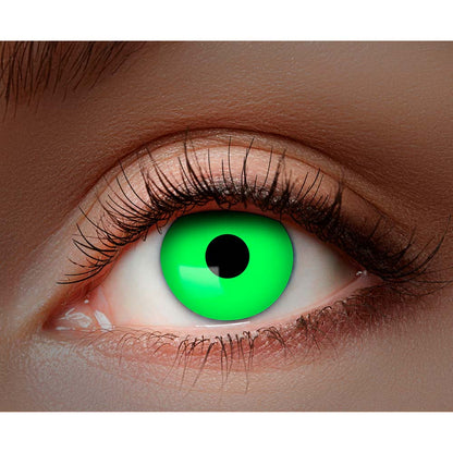 Lentilles de Contact UV Vert Flash Fluo - Déguisement Halloween