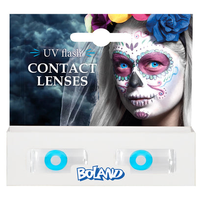 Lentilles de Contact UV Bleu Electrique - Effet Blacklight