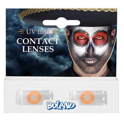 Lentilles de Contact UV Flash Orange Fluo - Effet Blacklight