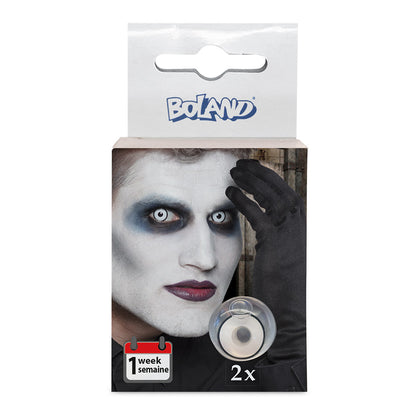 Lentilles de Contact Blanches Vampire Zombie - 1 Semaine
