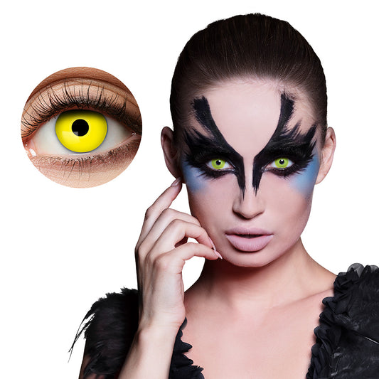 Lentilles Oculaires Jaune Fluo - Effets Yeux Fantastiques