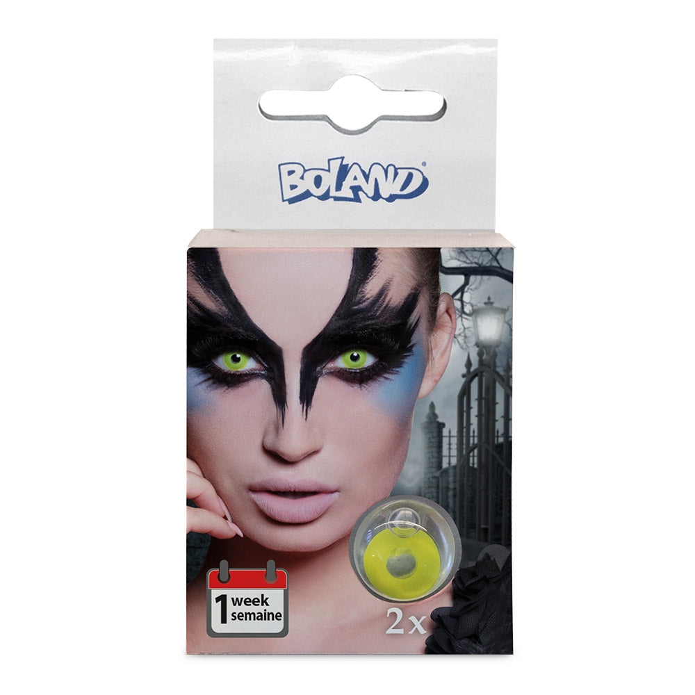 Lentilles Oculaires Jaune Fluo - Effets Yeux Fantastiques