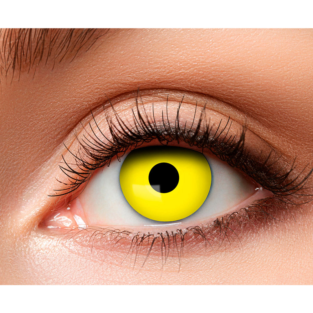 Lentilles Oculaires Jaune Fluo - Effets Yeux Fantastiques