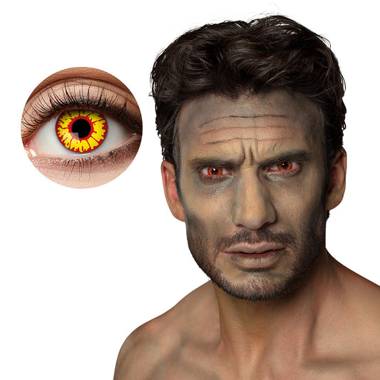 Lentilles de Contact Demon Rouge et Jaune - Effet Surnaturel