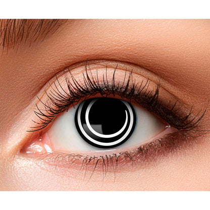 Lentilles de Contact Spirale Blanche - Effet Hypnotique 1 Semaine