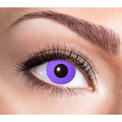 Lentilles de Contact Violet Fluo - Regard Intense Halloween