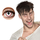 Lentilles de Contact Vampire Rouge et Blanc - Accessoire Halloween