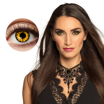 Lentilles de Contact Jaunes Predator - Effet Oeil de Tigre