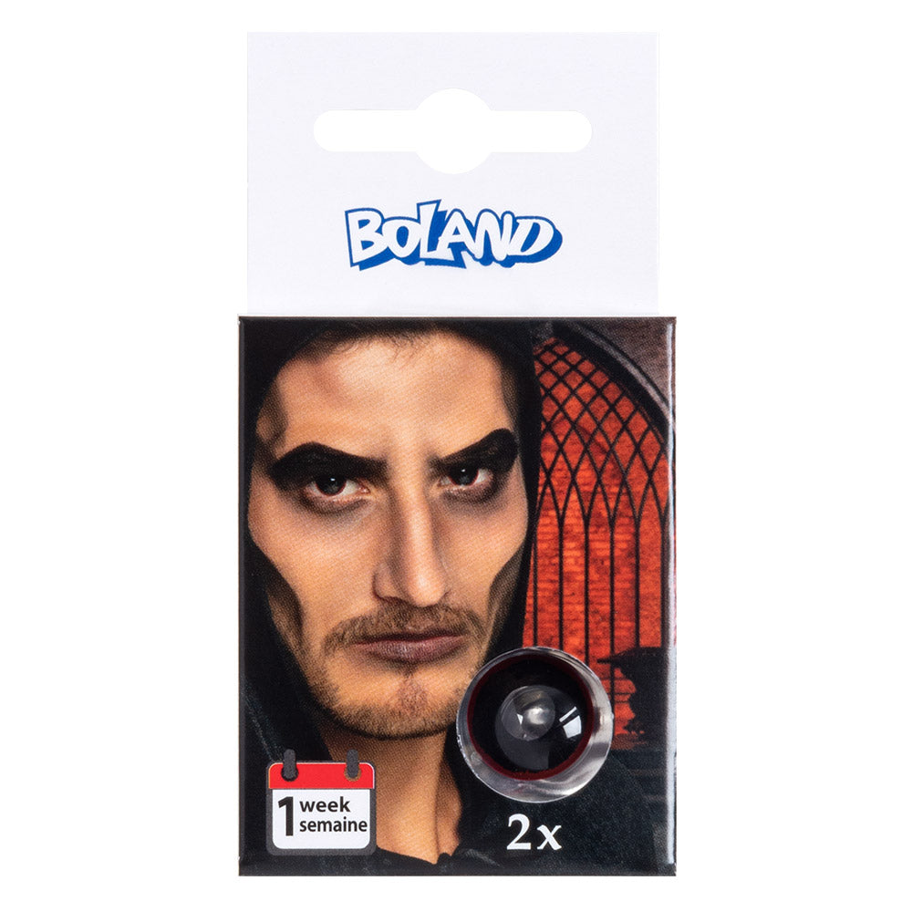 Lentilles de Contact Red Demon - Effet Vampire Gothique