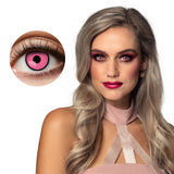 Lentilles de Contact Rose Bonbon - Effet Yeux Roses 1 Semaine