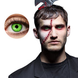 Lentilles de Contact Verts Fluo Zombie - 1 Semaine