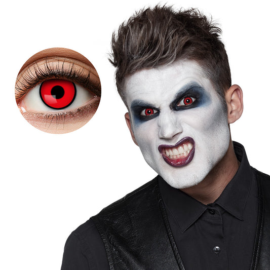 Lentilles de Contact Rouges Vampire - Yeux Rouges Intenses 1 Semaine