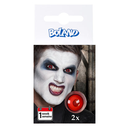Lentilles de Contact Rouges Vampire - Yeux Rouges Intenses 1 Semaine