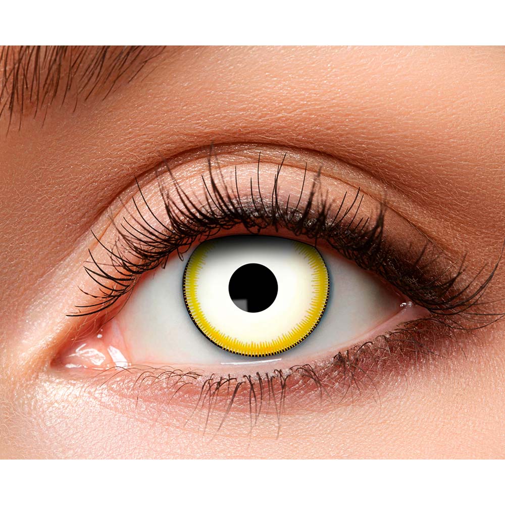 Lentilles de Contact Jaunes Fantasy - Effet Alien Bleu 1 Semaine